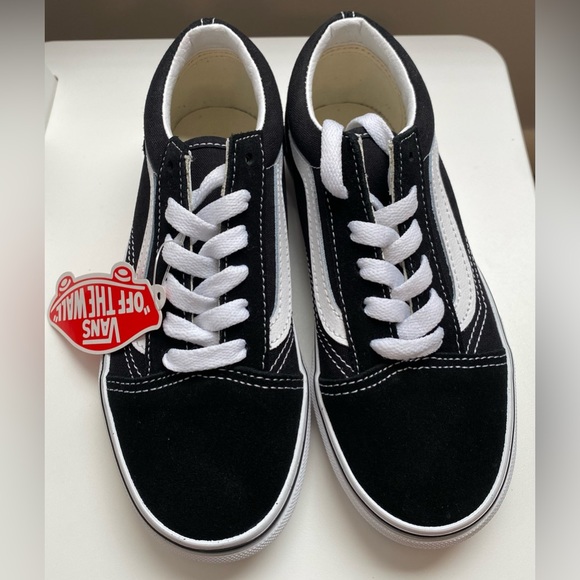 (New) Kids Vans Size 1.0 Black/True White - Picture 9 of 9